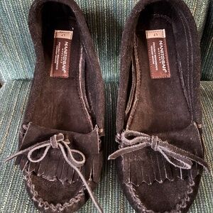 Manitobah Mukluks Black Suede Moccasins